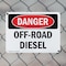 Signmission Off-Road Diesel Danger Sign, Plastic, 14in W x 10in L, 2PK OS-2PACK-DS-P-1014-L-2068 - alternate 7